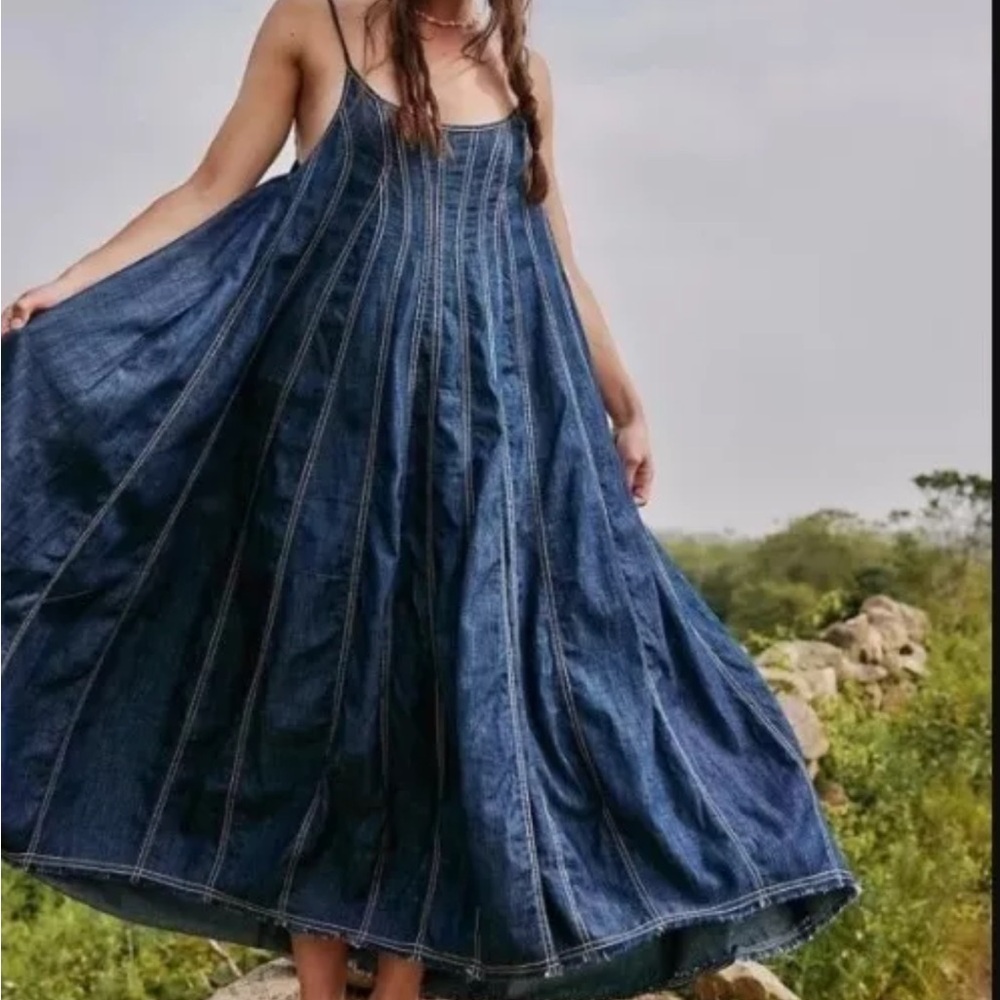 Free People Blue Maxi Dress